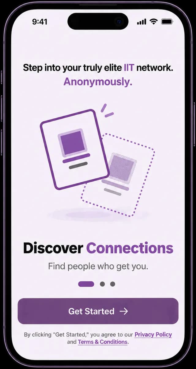 ENIP welcome screen: step into your IIT network, anonymously