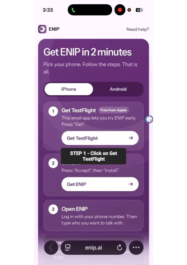 Step 1: Tap Get TestFlight